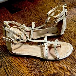 Kate Spade Gold gladiators